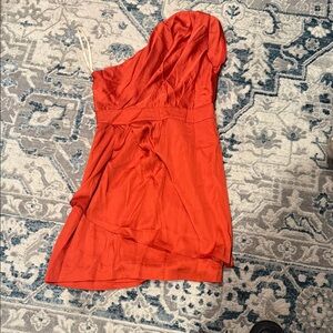 BCBGeneration One-Shoulder Orange Dress